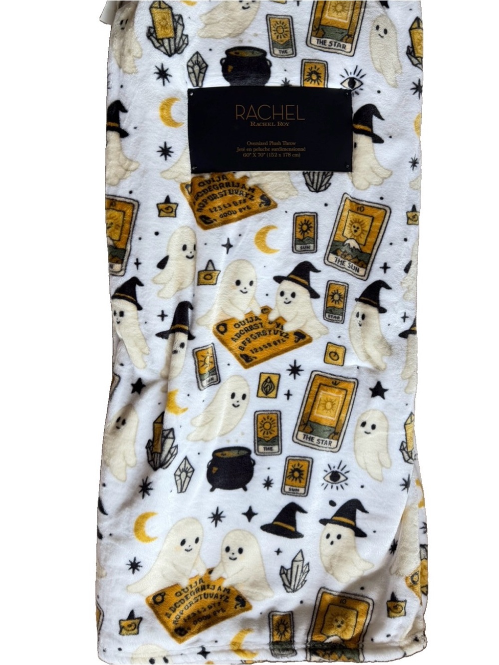 Rachel Roy Halloween ghost celestial tarot sun star ouija board moon plush throw